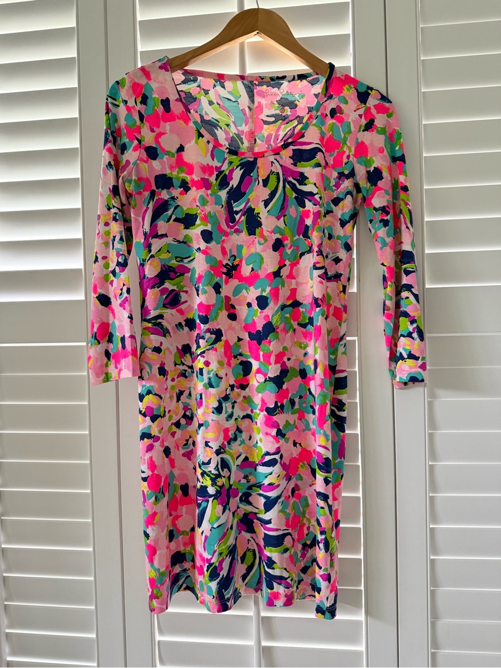 Lilly Pulitzer Pink Multicolor Floral Long-Sleeve Dress